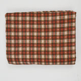 Beige, Red + Green Plaid Brushed Surface Flannel Woven Fabric - 44" x 156"