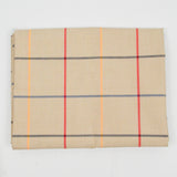 Beige, Red, Blue + Yellow Grid Shirt Weight Woven Fabric - 44" x 92"