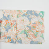 White, Blue, Green + Pink Sheer Floral Print Lightweight Vintage Woven Fabric - 38" x 46"