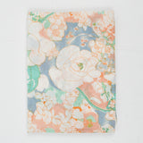 White, Blue, Green + Pink Sheer Floral Print Lightweight Vintage Woven Fabric - 38" x 46"