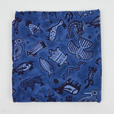 Blue Animal Illustration Print Woven Sheeting Fabric - 42" x 66"