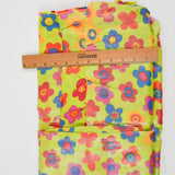 Green, Red, Blue + Pink Iridescent Floral Print Lightweight Woven Fabric - 60" x 120"