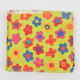 Green, Red, Blue + Pink Iridescent Floral Print Lightweight Woven Fabric - 60" x 120"