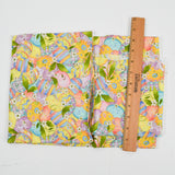 Pastel Colorful Easter Egg Print Woven Fabric - 46" x 54"