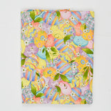 Pastel Colorful Easter Egg Print Woven Fabric - 46" x 54"
