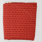 Red + Beige Diamond Woven Upholstery Fabric - 40" x 56" + Extra