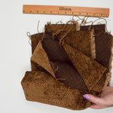 Brown Diamond Chenille Woven Upholstery Fabric - 33" x 56"