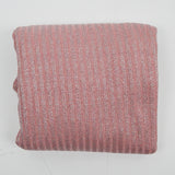 Pink + Silver Stripe Knit Fabric - 66" x 108"