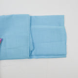 Light Blue Linen-Like Woven Fabric - 52" x 52" (Faded Along Folds)