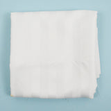 White + Shiny Stripe Damask Woven Fabric - 52" x 120" - Stains
