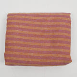 Pink + Brown Yarn-Dyed Stripe Woven Fabric - 56" x 112"
