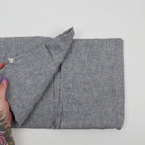 Gray-Blue Yarn-Dyed Linen Blend Woven Fabric - 54" x 82"