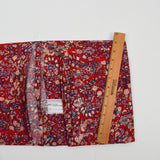Red, Blue + Cream Floral Print April Rhodes Heritage Prints Rayon Drapey Woven Fabric - 55" x 132"