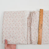 White + Pink Floral Print Calico Quilting Weight Woven Fabric - 40" x 304"
