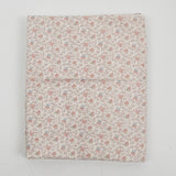 White + Pink Floral Print Calico Quilting Weight Woven Fabric - 43" x 106"
