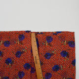 Red, Blue + Beige Floral Print Semi-Sheer Flowy Woven Fabric - 52" x 90"