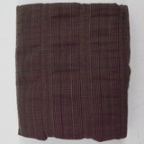 Brown Deadstock Wool + Nylon Seersucker "Academia Stripe" Suiting Fabric - 51" x 58" + Extra