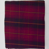 Maroon + Yellow Plaid Flannel Woven Fabric - 50" x 60"