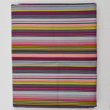 Pink, Gray, Green + Maroon Stripe Print Woven Fabric - 44" x 74"
