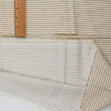 Cream + Brown Stripe Print Quilting Weight Woven Fabric - 44" x 112"