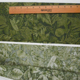 Green Leaf Print Quilting Weight Woven Fabric - 44" x 74"