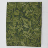 Green Leaf Print Quilting Weight Woven Fabric - 44" x 74"
