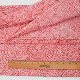 Pink + Red Flower Petal Print Batik Quilting Weight Woven Fabric - 44" x 108"