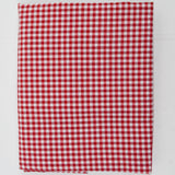 Red + White Gingham Woven Fabric - 42" x 110"