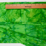 Green Marbled Batik Quilting Weight Woven Fabric - 44" x 74"