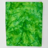 Green Marbled Batik Quilting Weight Woven Fabric - 44" x 74"