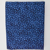 Navy Blue Star Print Quilting Weight Woven Fabric - 44" x 148"