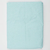 Teal + White Polka Dot Print Quilting Weight Woven Fabric - 42" x 108"