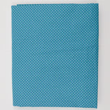 Blue + White Polka Dot Print Quilting Weight Woven Fabric - 44" x 76"
