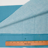 Blue + White Polka Dot Print Quilting Weight Woven Fabric - 44" x 104"