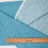 Blue + White Swirl Print Quilting Weight Woven Fabric - 45" x 70"