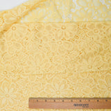 Light Yellow Floral Stretch Lace Fabric - 46" x 62"