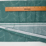 Teal Wave Print Quilting Weight Woven Fabric - 44" x 152"