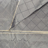 Gray + Gold Diamond Quilted Woven Upholstery Fabric - 55" x 118"
