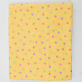Yellow, Purple, Pink + Green Polka Dot Print Quilting Weight Woven Fabric - 42" x 72"