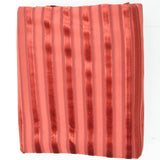Brick Red Sheer Velvet Stripe Drapery Fabric Curtain - 62" x 112"