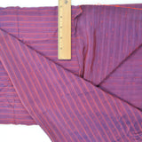 Purple + Pink Iridescent Slub Stripe Textured Woven Fabric - 62" x 68" with Middle Seam