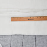 White Semi-Sheer Open Weave Stripe Drapery Fabric - 60" x 102"