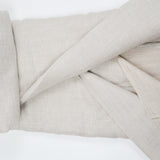 Light Gray, Brown + White Flowy Woven Drapery Fabric - 120" x 240"