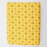Yellow + Green Butterfly Print Woven Fabric - 52" x 168" - Seams
