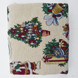 Christmas Motif Jacquard Woven Tapestry Fabric - 56" x 72"