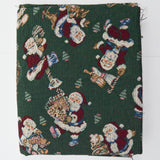 Santa + Trees Jacquard Woven Tapestry Fabric - 48" x 56"