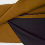 Brown Faux Suede Fabric with Black Lining - 58" x 110"