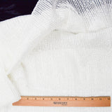 White Sheer Wiggly Stripe Synthetic Woven Fabric - 40" x 116"