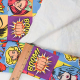 Bright Colorful Pop Art Girls Digital Print Woven Canvas Fabric - 54" x 57"