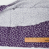 Purple + White Star Print Flannel Woven Fabric - 39" x 148"